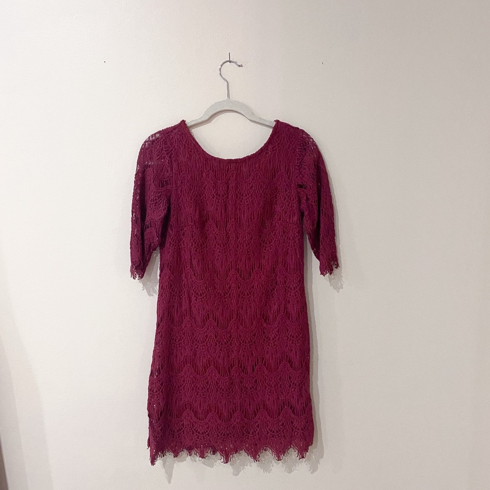 New red lace Christmas cocktail Dress